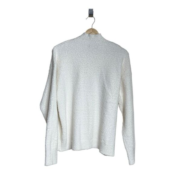 Sanctuary White Textured Teddy Mock Turtleneck Sweater large - Picture 3 of 6